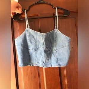 Denim crop top!